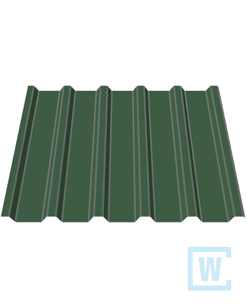 WP 35/207/0,75 Dach (chromoxidgrün) RAL 60205000 mm